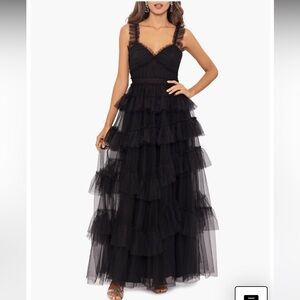 Tiered Ruffle Tulle Gown
Betsy & Adam